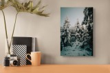 Tablou Canvas Pădure &icirc;nzăpezită cu Zăpadă Pură, 26 x 39 cm, CMCLASS