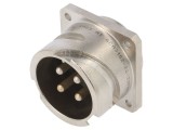 Conector militar soclu tată 4 pini 74A lipire argintat AMPHENOL AIR