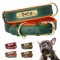 Zgardă Premium-Pet Pentru C&acirc;ini Anti-Pierdere Personalizată Din Piele cu Plăcuță De Identificare și Gravură Gratuită - Cafea, M-28/37cm