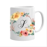 Cana alba personalizata cu litera S, INOVATIX&reg;. 330 ml