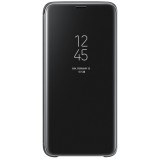 Husa Flip Cover Clear View Samsung Galaxy S22 Plus/S22+ Neagra - Protectie Completa, Silicon, Plastic, Policarbonat