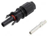 Conector solar mamă 10mm2 crimpat pe cablu