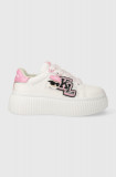 Karl Lagerfeld sneakers din piele KREEPER LO culoarea alb, KL42376V