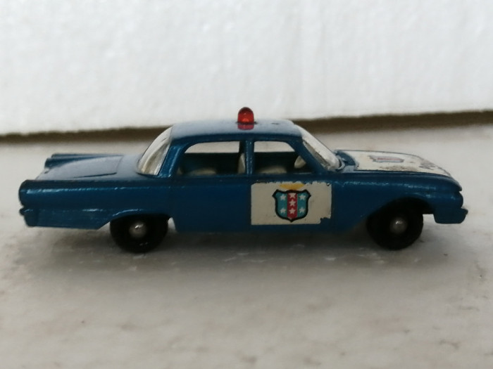 bnk jc Matchbox 55b Ford Fairlane Police Car - stare foarte buna
