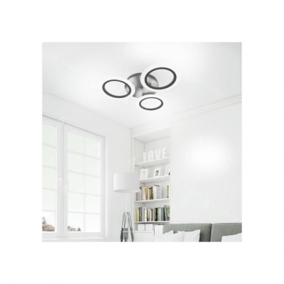 Lustra LED Jamala 48W alb negru LL1962AL foto