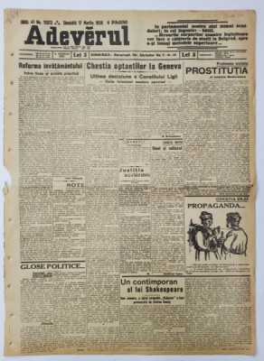 ADEVERUL , ZIAR , Nr. 13573 , 1928 foto