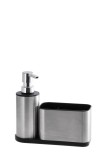 Cumpara ieftin Dispenser sapun cu 2 compartimente 20,5 x 7 x 17,5 cm