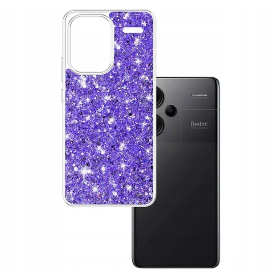 Husa pentru Xiaomi Redmi Note 13 Pro+ 5G - Techsuit Sparkly Glitter - Purple