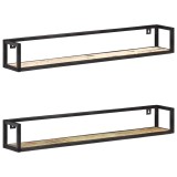 Cumpara ieftin Rafturi de perete, 2 buc., 120 cm, lemn masiv reciclat