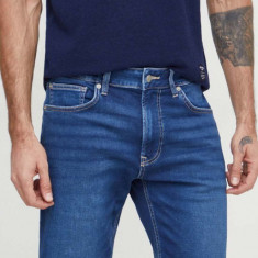 Pepe Jeans pantaloni scurti jeans barbati, culoarea albastru marin