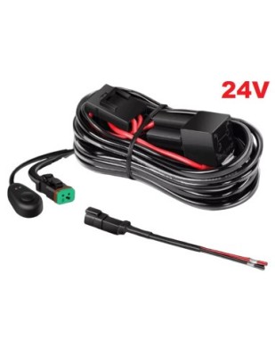 Cablaj cu buton si releu 24V pentru 1 proiector led/led bar pana la 288W foto