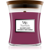 Woodwick Wild Berry &amp; Beets lum&acirc;nare parfumată cu fitil din lemn 275 g