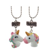 Cumpara ieftin Set 2 Bucati Pandantiv / Colier / Lantisor - BEST FRIENDS - Unicorn