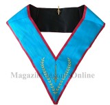 Colan pentru Acoperitor - Loj? Albastr? ?i RSAA - Material Textil cu Broderi