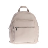 Rucsac casual crem cu compartimente multiple si stil urban