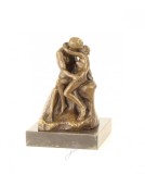 Sarutul - statueta din bronz pe soclu din marmura BR-155