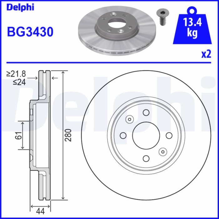 DELPHI BG3430 Disc frana