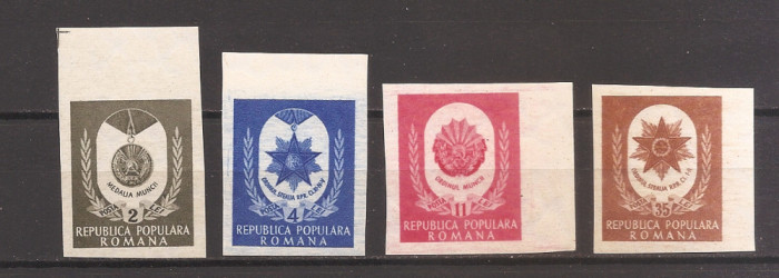 Romania1951, LP.277 - Ordine si medalii, nedantelat (vezi descrierea)