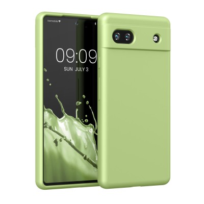Husa Kwmobile pentru Google Pixel 6a, Verde deschis, Silicon, KWM000015FZ043C foto