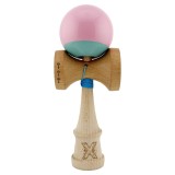 Kendama X Originala, Profesionala, Cyrax, Big Cups V2, Super Sticky cu Cupe Mari, Rulment Metalic, din lemn 18 cm, Ata 55 cm, Roz/Verde