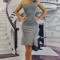 G777-6 Rochie eleganta cu sclipici pe un umar