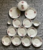 set de farfurii pentru masa din portelan vechi vintage comunist portelanul alba iulia
