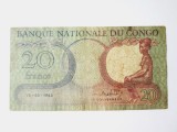 Cumpara ieftin Rara! Congo 20 Francs 1962,bancnota din imagini la cel mai mic pret