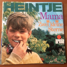 heintje mama 1967 disc single 7" vinyl muzica pop usoara slagare ariola rec. VG+