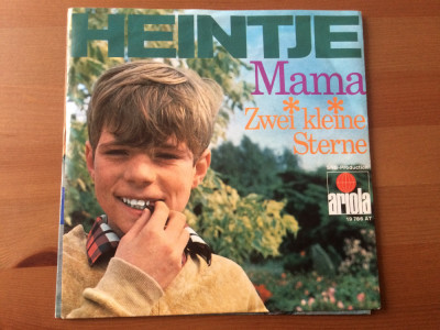 heintje mama 1967 disc single 7&amp;quot; vinyl muzica pop usoara slagare ariola rec. VG+ foto