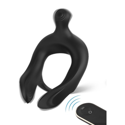 Inel penis Dot Ring Remote Black foto