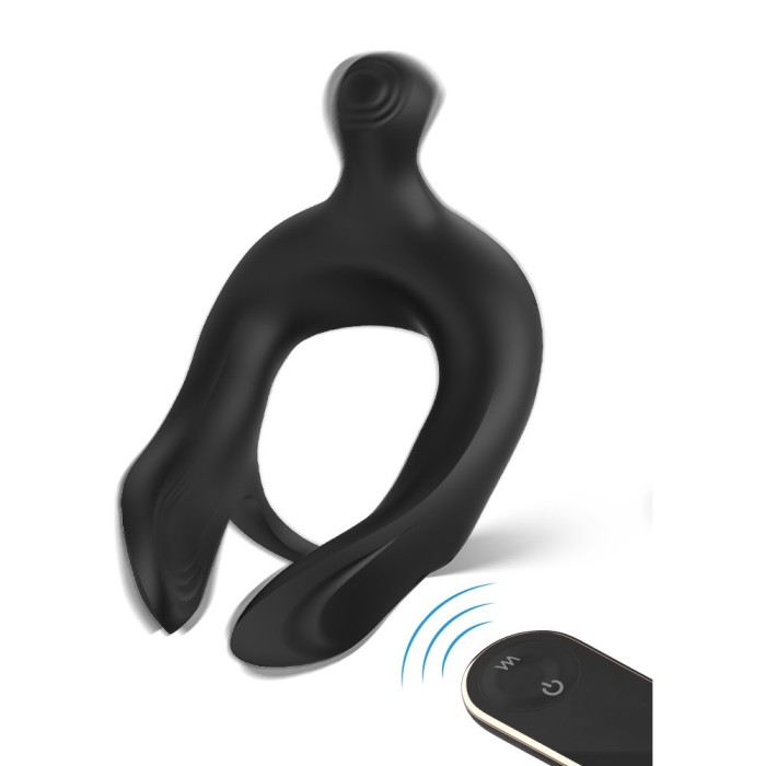 Inel penis Dot Ring Remote Black