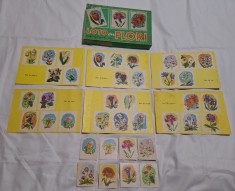 LOTO cu FLORI - joc vechi de colectie anul 1978 jucarie rara produs romanesc