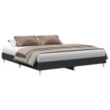 Cumpara ieftin Cadru de pat fara saltea, negru, 200x200 cm, lemn prelucrat