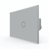 Cumpara ieftin Intrerupator simplu touch Livolo din sticla gri, standard italian