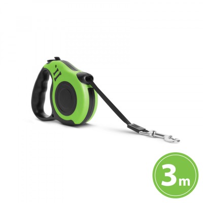 Lesă automată - 3 m - verde foto