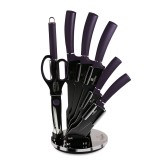 Set de cutite cu suport, Berlinger Haus, BH 2560, 8 bucati, Purple collection