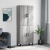 VidaXL Dulap &icirc;nalt, gri sonoma, 69,5x34x180 cm, lemn compozit 3195705