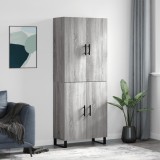 vidaXL Dulap &icirc;nalt, gri sonoma, 69,5x34x180 cm, lemn compozit