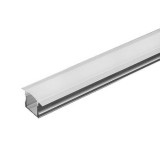 Profil aluminiu pentru banda LED 2m 23x15.5mm montaj ingropat capac alb mat V-TAC, Vtac