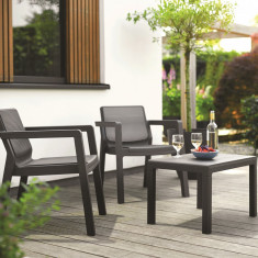 Set mobilier balcon graphite fara perne Keter Emily