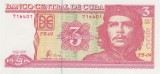 CUBA █ bancnota █ 3 Pesos █ 2005 █ P-127b █ UNC █
