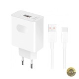 Incarcator Retea Cu Cablu USB-C Honor HN-110600E00 66W 6A 1 x USB-A Alb 5503AAHX