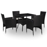 vidaXL Set de Mobilier 5 pcs Negru 46173