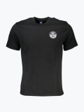 Cumpara ieftin Tricou barbati cu decolteu la baza gatului si logo negru 2XL, Negru, 2XL INTL, 5XL))