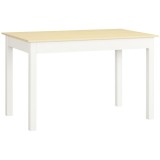 HOMCOM Masă pentru 4-6 Persoane, Masă Modernă de Bucătărie și Sufragerie din Lemn, 119x70x75 cm, Alb | Aosom Romania
