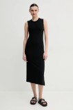 Marc O&#039;Polo rochie culoarea negru, midi, mulată, 503308759031