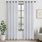 Set 2 Draperii Blackout, 140 x 225 cm, Prindere pe sina cu Inele , Alb - CN