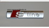 Emblema Auto Audi S-Line Metalica, Accesorii Exterior, Logo S Line Portbagaj, Aripa, universal