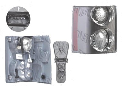 Stop spate lampa Land Rover Range Rover (Lm), 05.2005-06.2009, spate, Dreapta, Supercharged, PR21W+PY21W; cu suport becuri, HELLA foto