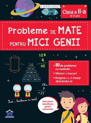 Probleme de mate pentru mici genii - Clasa a II-a (8-9 ani) PlayLearn Toys foto